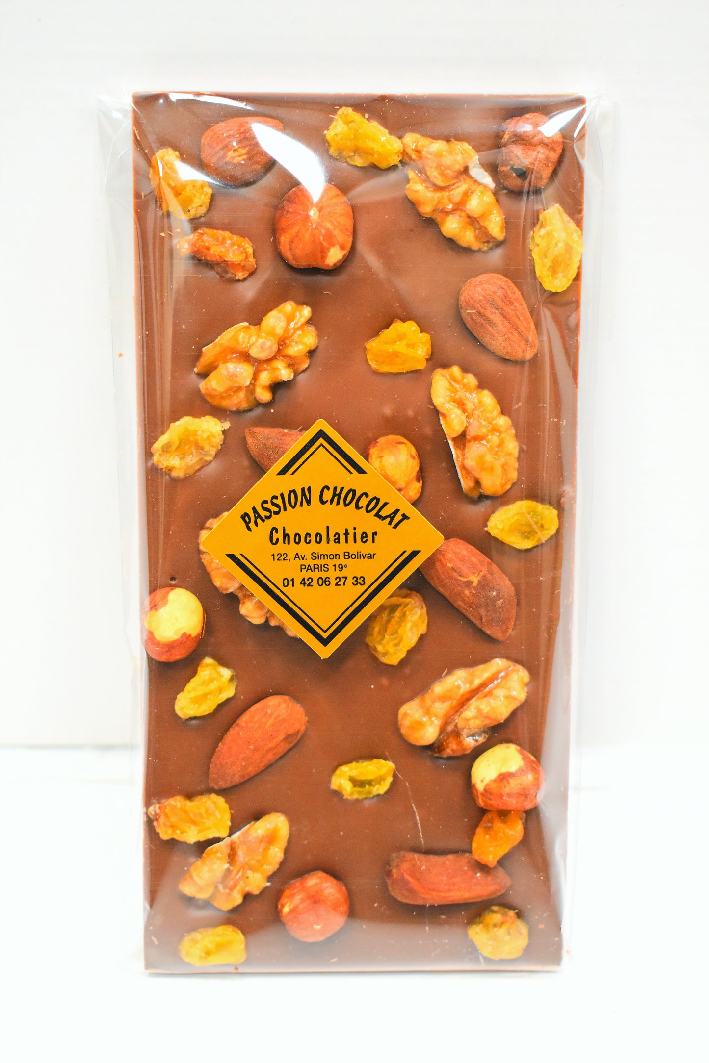 Tablette chocolat au lait (fruits secs)