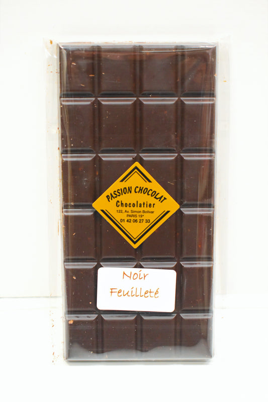 Tablette de chocolat noir (feuilleté)